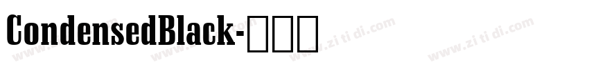 CondensedBlack字体转换