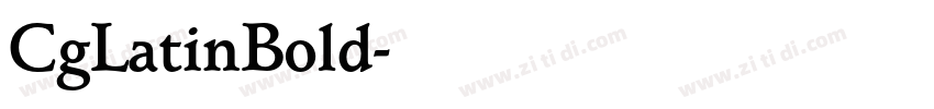 CgLatinBold字体转换