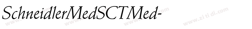 SchneidlerMedSCTMed字体转换