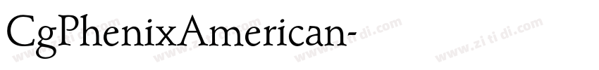 CgPhenixAmerican字体转换