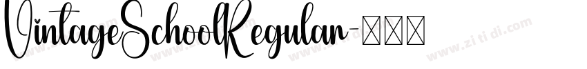 VintageSchoolRegular字体转换