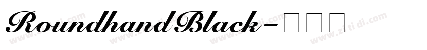RoundhandBlack字体转换