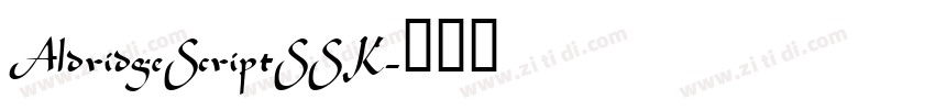 AldridgeScriptSSK字体转换