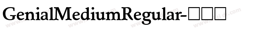 GenialMediumRegular字体转换
