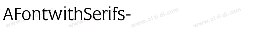 AFontwithSerifs字体转换