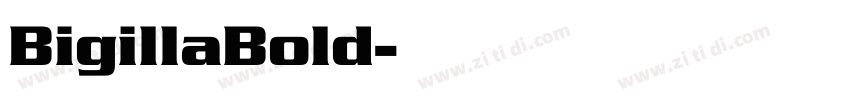 BigillaBold字体转换