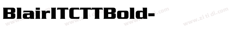 BlairITCTTBold字体转换