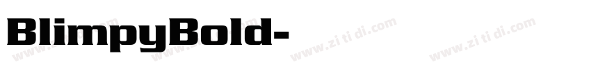BlimpyBold字体转换