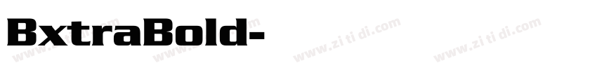 BxtraBold字体转换