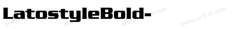 LatostyleBold字体转换