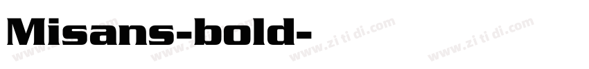 Misans-bold字体转换