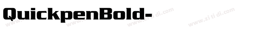 QuickpenBold字体转换