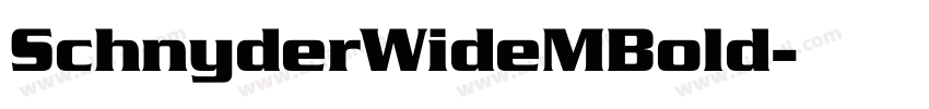 SchnyderWideMBold字体转换