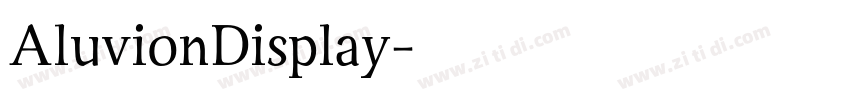 AluvionDisplay字体转换