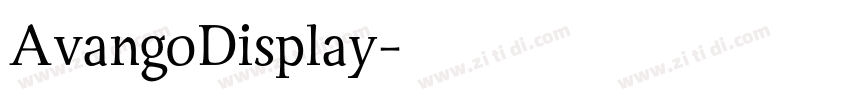 AvangoDisplay字体转换