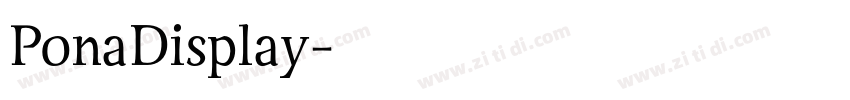 PonaDisplay字体转换