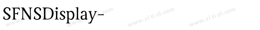SFNSDisplay字体转换