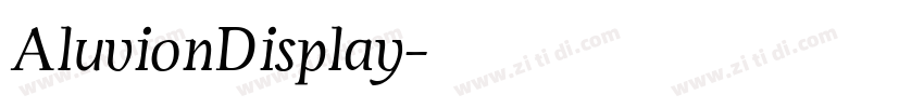 AluvionDisplay字体转换