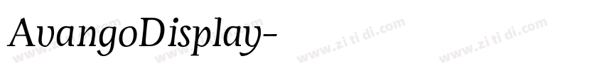 AvangoDisplay字体转换