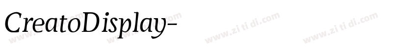 CreatoDisplay字体转换