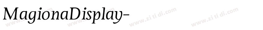 MagionaDisplay字体转换