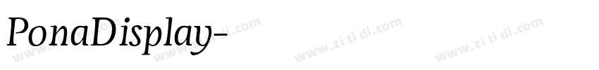 PonaDisplay字体转换
