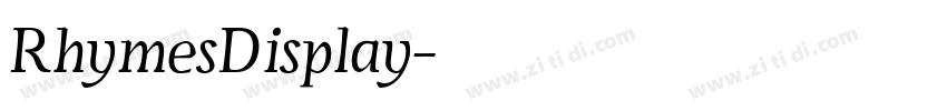 RhymesDisplay字体转换