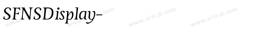 SFNSDisplay字体转换