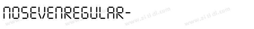 NoSevenRegular字体转换