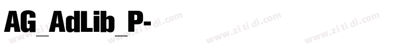 AG_AdLib_P字体转换
