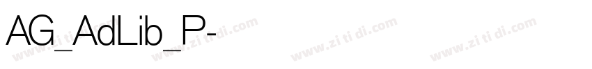 AG_AdLib_P字体转换