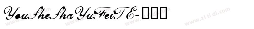 YouSheShaYuFeiTE字体转换
