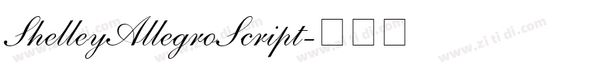 ShelleyAllegroScript字体转换