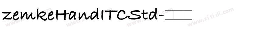 zemkeHandITCStd字体转换