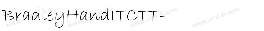 BradleyHandITCTT字体转换