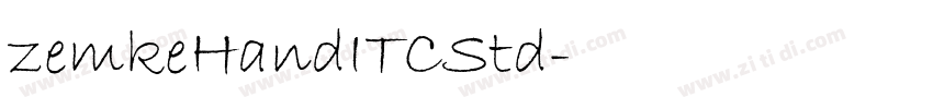zemkeHandITCStd字体转换