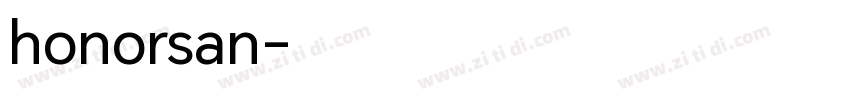 honorsan字体转换