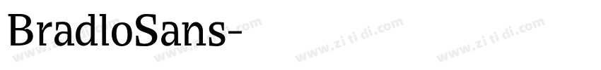 BradloSans字体转换