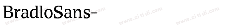 BradloSans字体转换