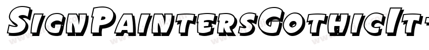 SignPaintersGothicIt字体转换