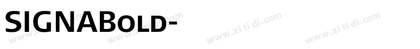 SIGNABold字体转换