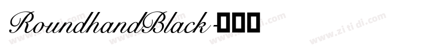 RoundhandBlack字体转换