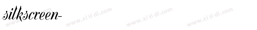 silkscreen字体转换