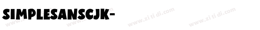 SimpleSansCJK字体转换