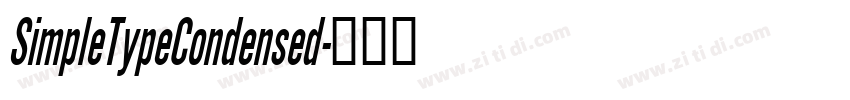 SimpleTypeCondensed字体转换
