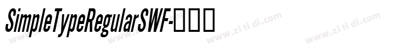 SimpleTypeRegularSWF字体转换