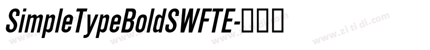 SimpleTypeBoldSWFTE字体转换