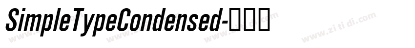 SimpleTypeCondensed字体转换