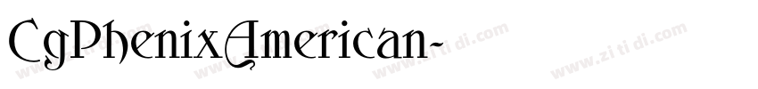 CgPhenixAmerican字体转换