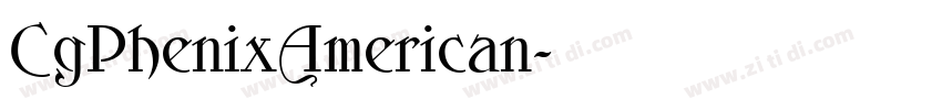 CgPhenixAmerican字体转换